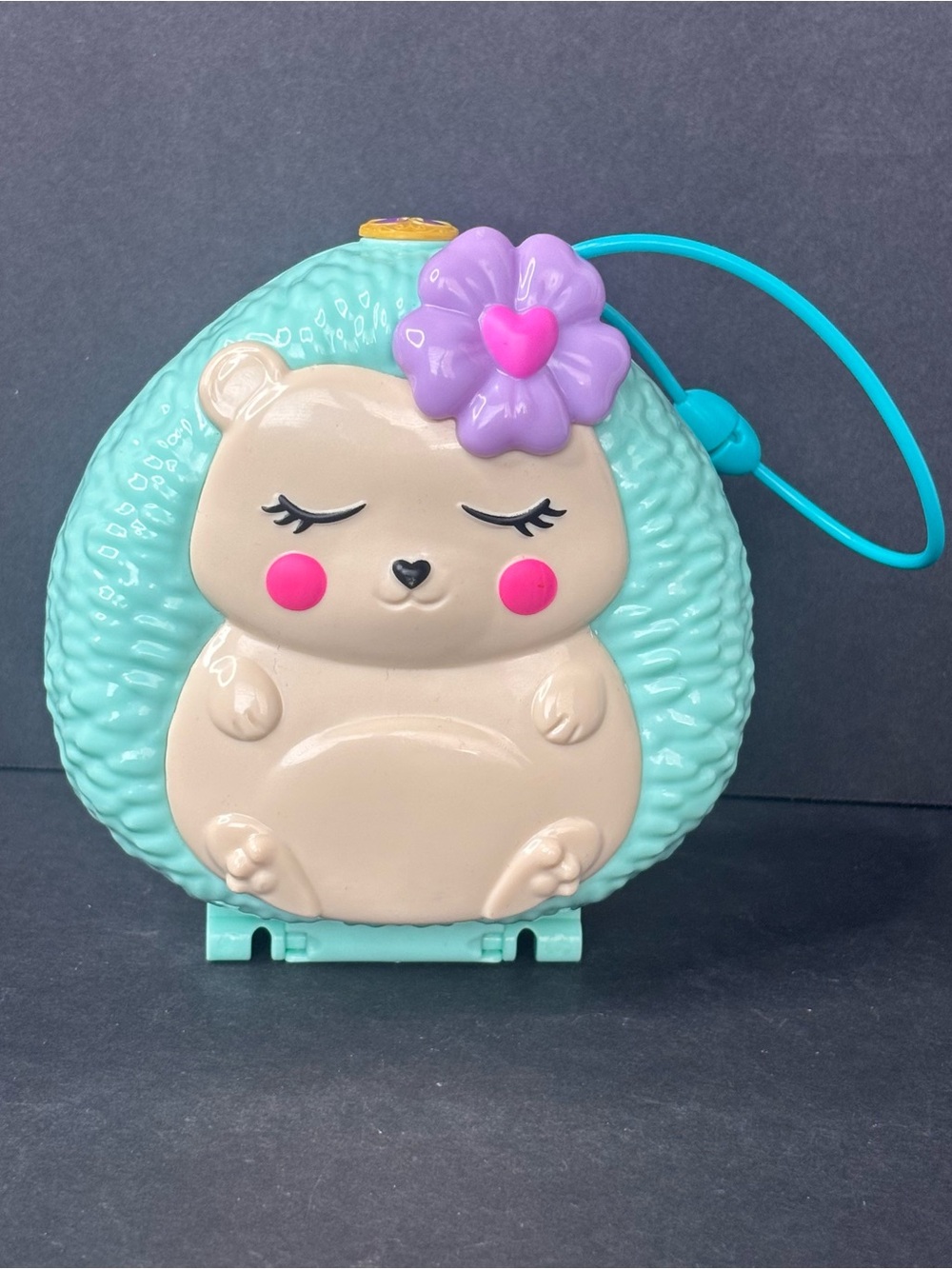 Polly Pocket Hedgehog Cafe Compact Case Animal Theme Treehouse No Figures Teal